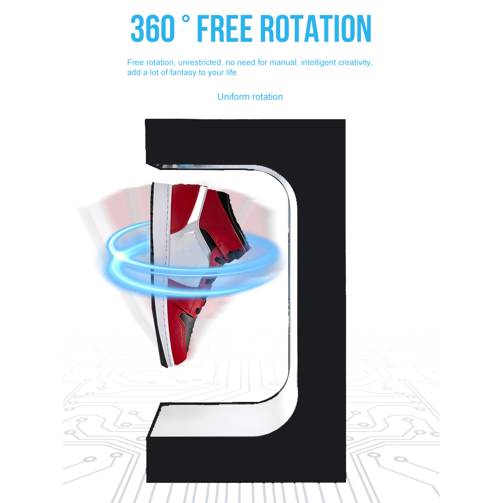 Magnetic Levitation Floating Shoe 360 Degree Rotation Display Stand Cabinet Holds 500g Gap 20mm ONE ECONOMICS Original