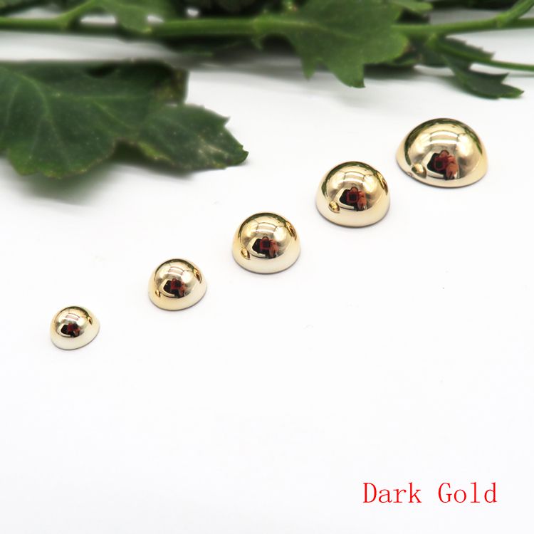 6-16mm Gold/Silver bright semisphere garment rivet studs for bag, hat, shoe,leather chocker wrap belt accessories diy