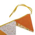 12pcs Yellow Series Cotton Fabric Bunting Pennant Flag Banner Garland For Wedding/Birthday/Baby Show Party Decorative Accessory