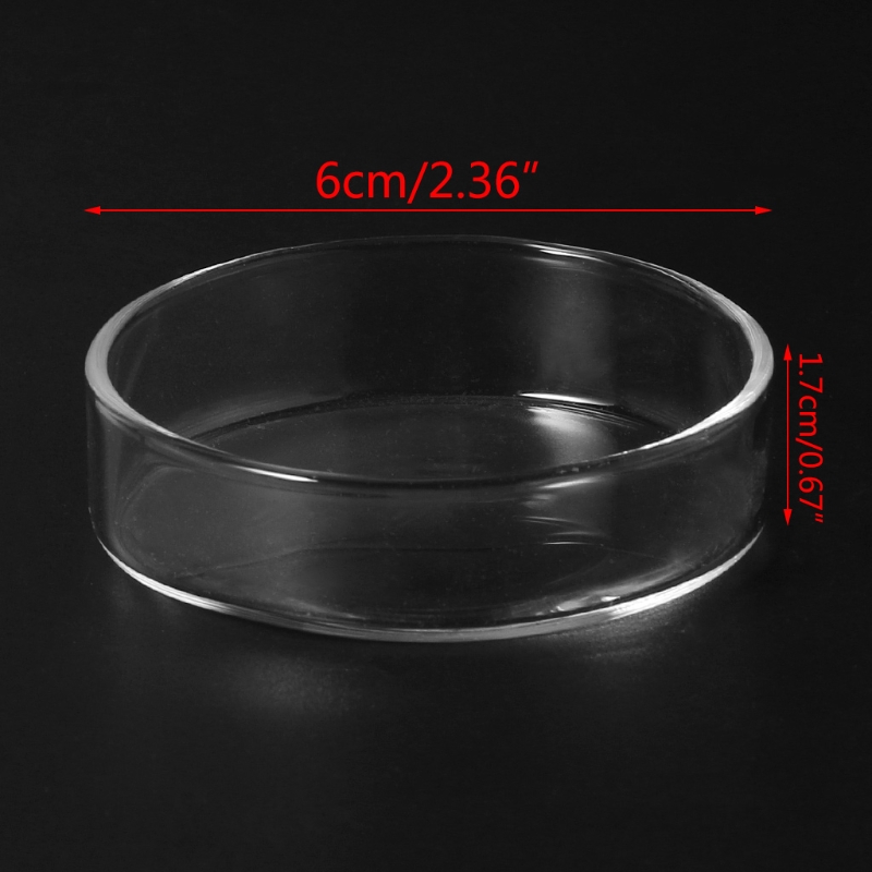 Clear Glass Shrimp Food Round Dishes Small Fish Feeding Bowl Ornamental Supplies