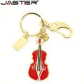 JASTER Metal mini Violin Guitar crystal USB Flash Drive pen drive 64GB/16G/32GB memory stick usb 2.0 USB creativo diamond U disk