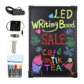 16'' x 12" Illuminated Erasable Neon Acrylic led writing board open sign with 8 colors Markers 7 Colors Flash