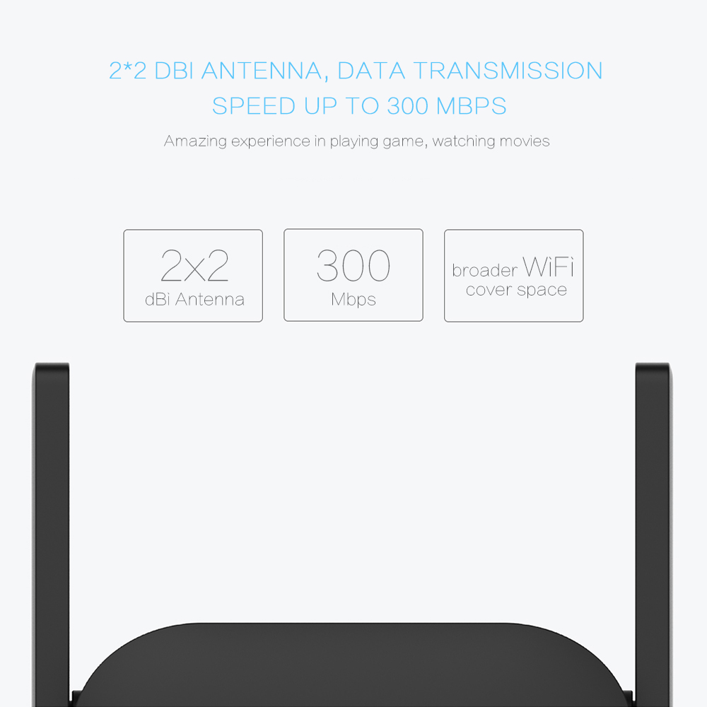 Xiaomi WiFi Repeater Pro роутер wi fi 300M Mi-Amplifier Network Expander Router Power Extender Roteador 2 Antenna repetidor wifi