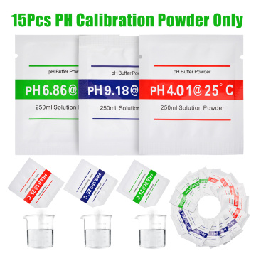 15pcs PH Buffer Powder Measure Calibration Solution pPH6.86 4.01 9.18 Calibration Point For PH Test Meter Water Testing