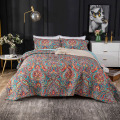 CHAUSUB BedSpreads For Bed Cotton Quilt Set 3PCS Bohemia Print Quilts Quilted Bed Cover King Queen Size Coverlet Summer Blanket