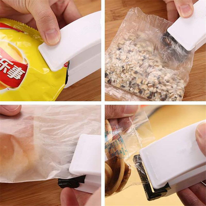 Portable Bag Clips Handheld Mini Electric Heat Sealing Machine Impulse Sealer Seal Packing Plastic Bag Kitchen Tool Home Use