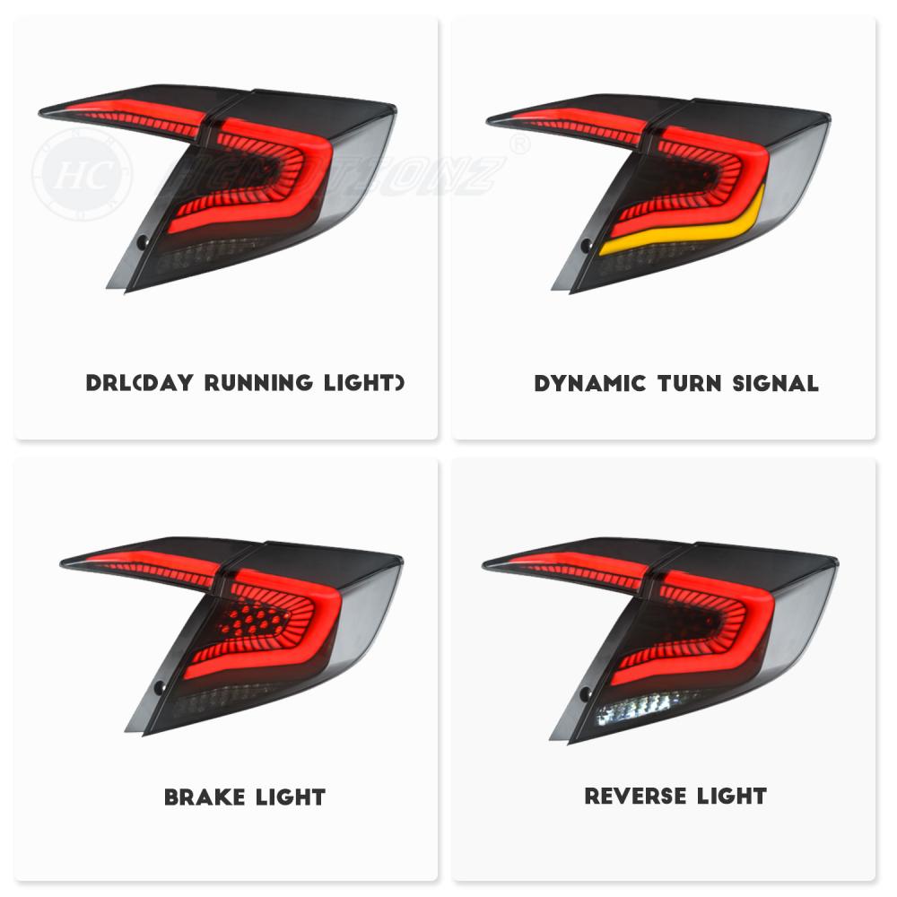 HCMOTIONZ RGB Taillights For Honda Civic 2016-2021