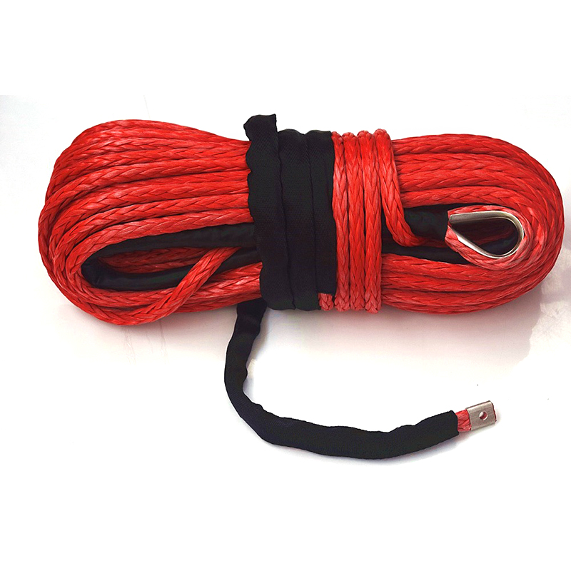 Red 14mm*30m Synthetic Winch Rope,ATV Winch Cable,Towing Ropes for Auto Accessaries,4x4 Off-road Tow Cable