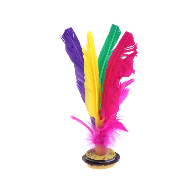 6pcs Colorful Feathers Kick Shuttlecock Chinese Jianzi Foot Sports Outdoor Toy Game