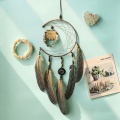 Nordic Wind Chimes Handmade Indian Dream Catcher Net With Feathers Wall Hanging Dreamcatcher Craft Gift Kids Home Decoration