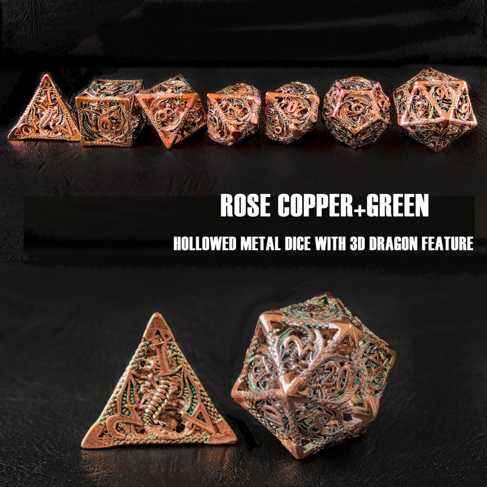 3d Dragon Copper Hollow Dice