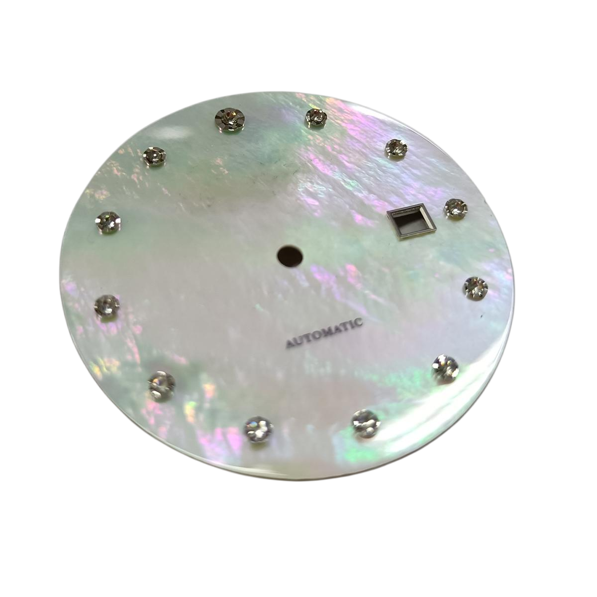 Luxury watch dial in MOP