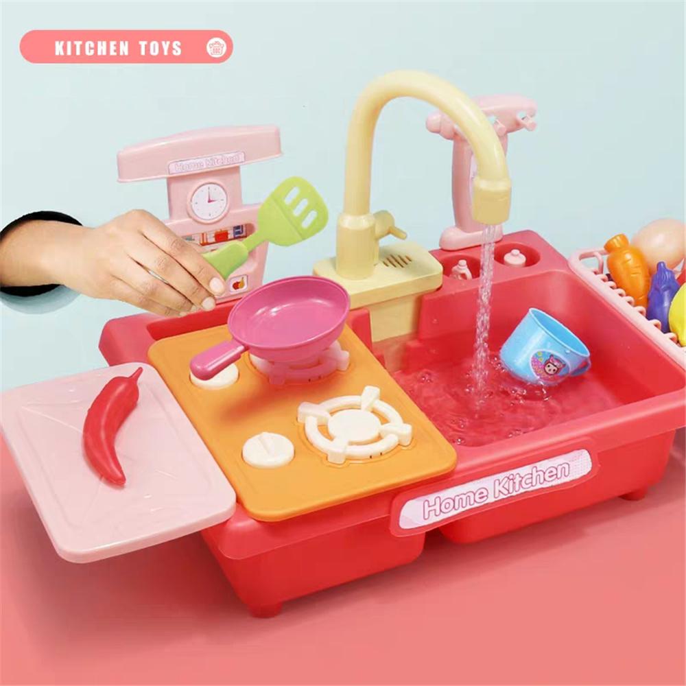 Mini Kids Kitchen Dishwash Toy Set Girls Boy Games Miniature Food Vegetables Fruit Cooking Educational Kitchen Toys For Children
