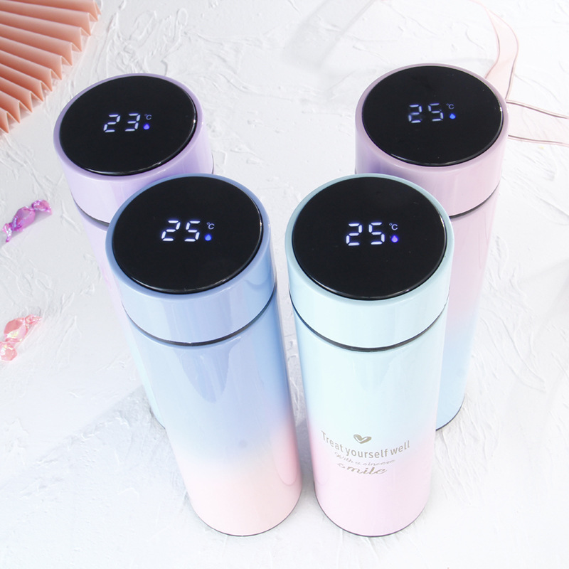 500ML Smart Thermos Water Bottle Led Digital Temperature Display Stainless Steel Coffee Thermal Mugs Intelligent Insulation Cups