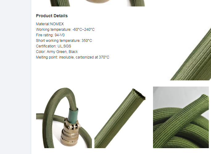 Green Nomex Sleeve