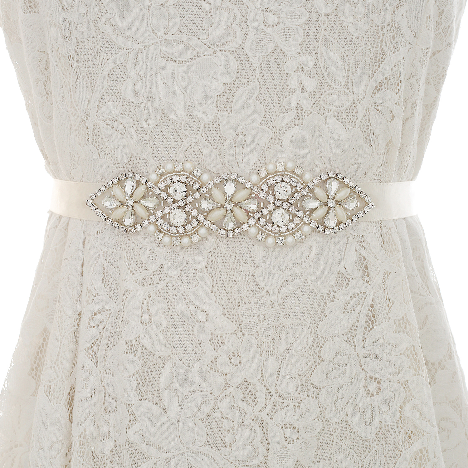 Silver Crystal Wedding Belt Rhinestones Bridal Belt Pearls Wedding Sash For Bridal Bridesmaid Dresses SD112S