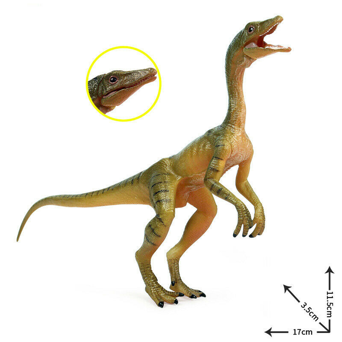 6.7" Compsognathus Figure 1/5 Dinosaur Decor Animal Model Collector Educational Toys Decoration Kid Birthday Gift