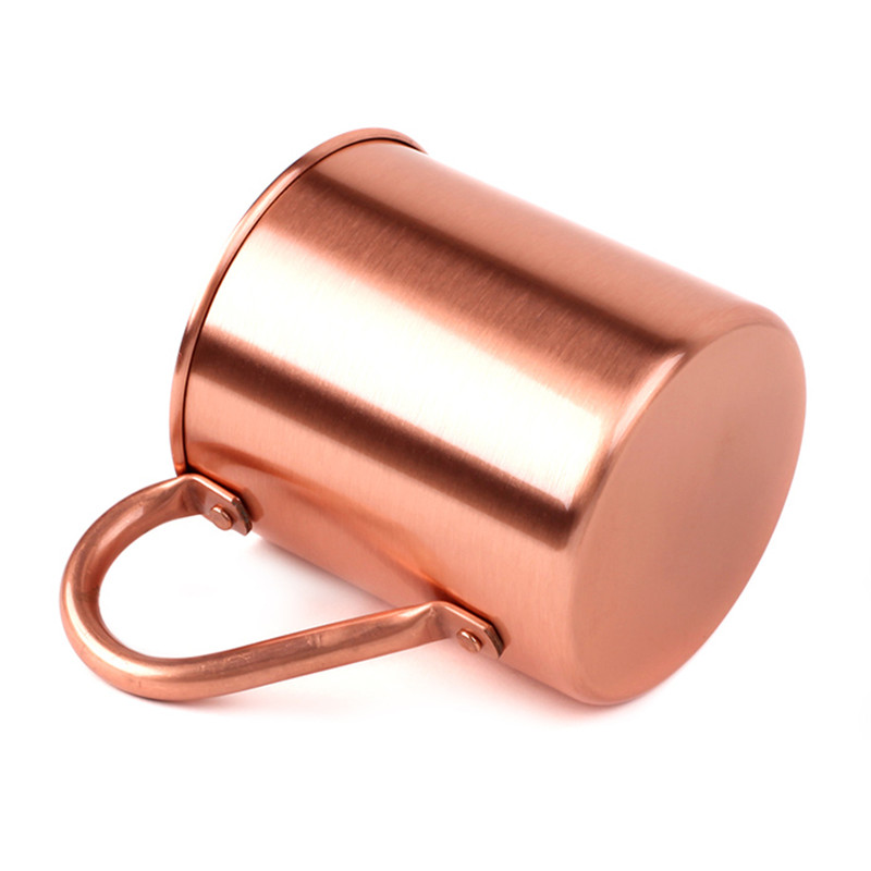 100% Pure Copper Moscow Mule Cup Cup 15oz for Cocktail Coffee Beer Milk Water Kitchen Bar Glasses 420ml