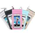 2020 PU Waterproof Phone Case Cover Touchscreen Cellphone Dry Diving Bag Pouch with Neck Strap for Phone 6 Inches 6.5 Inches