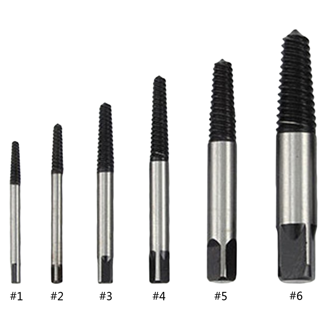 5pcs/6pcs Screw Extractors Damaged Broken Screws Removal Tool Used in Removing the Damaged Bolts Drill Bits With Case