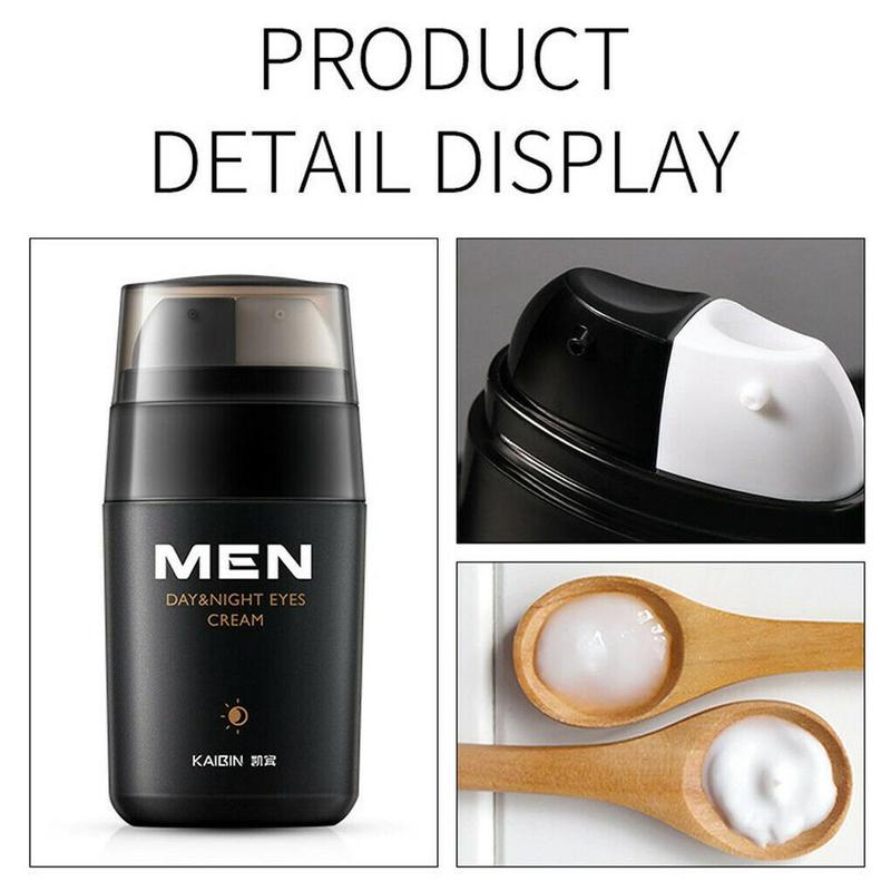 Men's day and night eye cream to diminish eye lines hydrate moisturize soothe lift firm