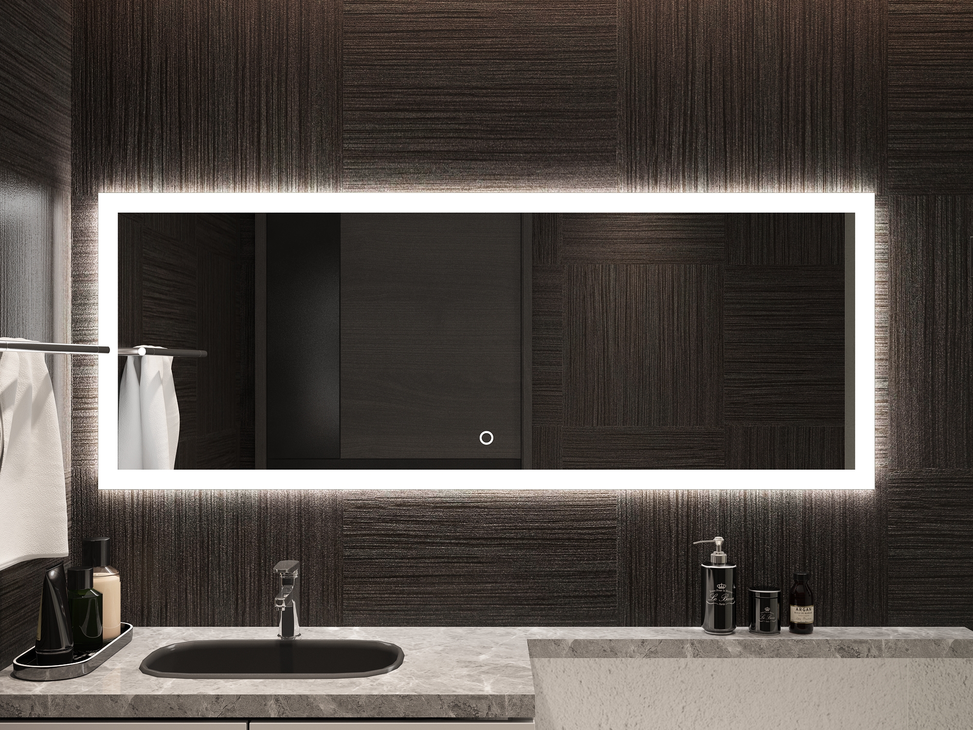 Dropshiping LED Smart dressing mirror bathroom mirror High Lumen Adjustable White Light Waterproof light Vertical&Horizontal