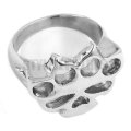 Silver Color Knuckles Boxing Glove Skull Ring Stainless Steel Jewelry Fashion Motor Biker Men Women Ring Wholesale SWR0417A
