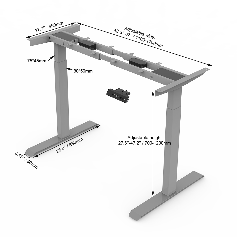 Height Adjustable Standing Desk Frame