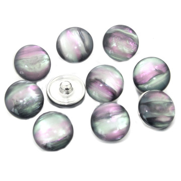 10pcs/lot Mixed 18mm Snaps Alloy Resin Fashion Snaps Buttons Fit Snap Jewelry Snaps Bracelets 050705
