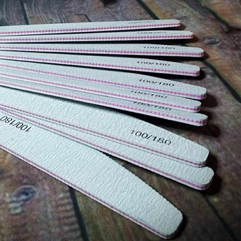 50pcs Nail Sanding File 100/180 Grits Trimmer Lime Buffer In The Nail Sandpaper Nail Files Pedicure Manicure Nail Art Care Tools