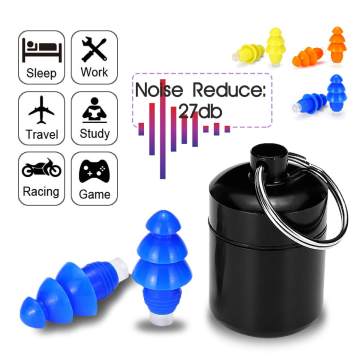 NEW 27db Soft Silicone Noise Cancelling Earplugs Swimming Diving Anti-Noise Ear Plug with Box for Sleeping Hearing Protection