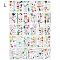 30pcs Woman Waterproof Temporary Tattoo Fake Tattoo Sticker on the Body Cartoon Colorful Temporal Tattoos