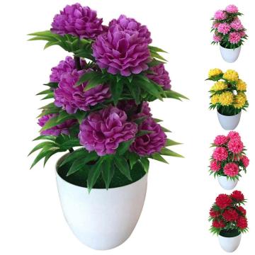 1Pc Practical Artificial Chrysanthemum Bonsai Potted Plant Simulation Artificial Flower Fake Flower Landscape Home Floral Decor