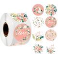 8 kinds of design flowers thank you stickers for Christmas stickers scrapbooking packaging seal labels stationery s