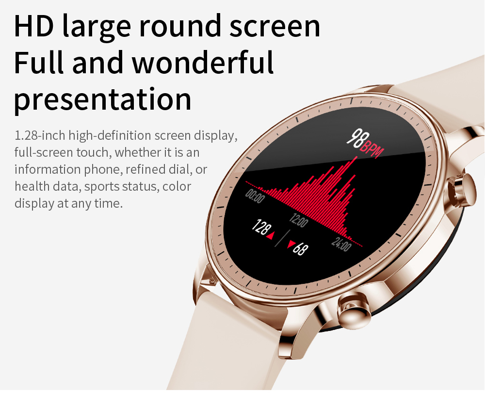 V23 Smart Watch 2021 Men Women Full Screen Touch IP67 Waterproof Heart Rate Blood Monitor for iOS Android Sport Smartwatch