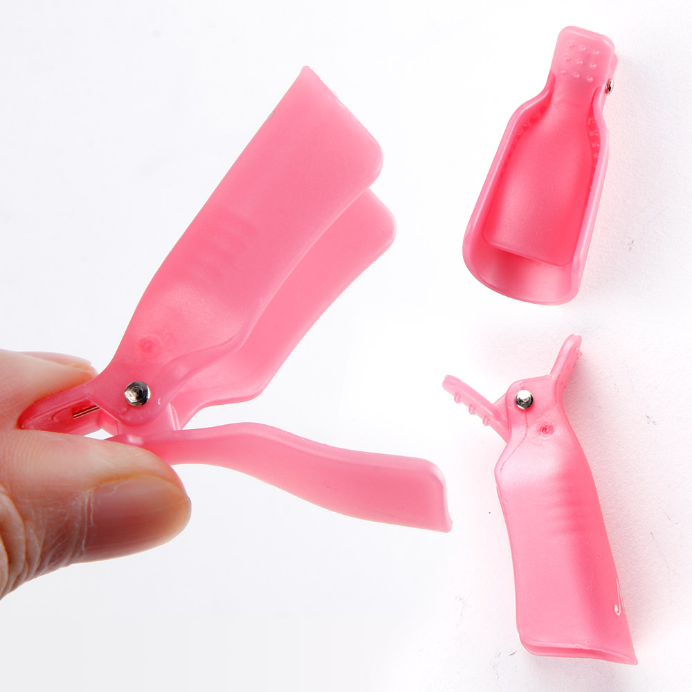 20Pcs Plastic Nail Soak Off Clips Gel Polish Remover Wraps Cleaner Nail Degreaser Tips Gel Remover Fingers Toes Nails Art Tools