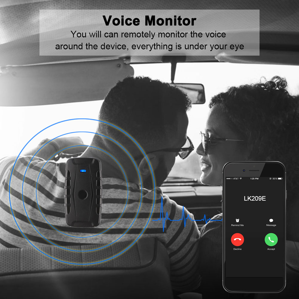 Global GPS Tracker Car 2G Vehicle Tracker Auto LK209E Voice Monitor GPS RealTime Locator Drop Alarm Free Web APP Waterproof IP67