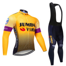 2019 Lotto Slim section Long Sleeve Cycling Jersey Set Clothes Maillot Ropa Ciclismo Bicycle Clothes Wear Bike Uniform Set