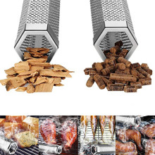 2020 New Smoker Tube 12'' Hexagon Bbq Wood Pellet Tube Smoker Portable Barbecue Smoke Generator Bbq Smoker Accessories Tools @47