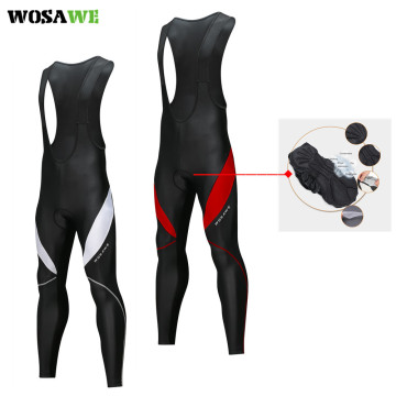 WOSAWE Winter Men's Cycling Bib Pants with Gel Padd Bike Legging Racing Bike Clothings Cycling Tights MTB Trousers