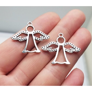 20pcs/lot--30x29mm, angel chams, Antique silver plated hollow angel charms,DIY supplies, Jewelry accessories