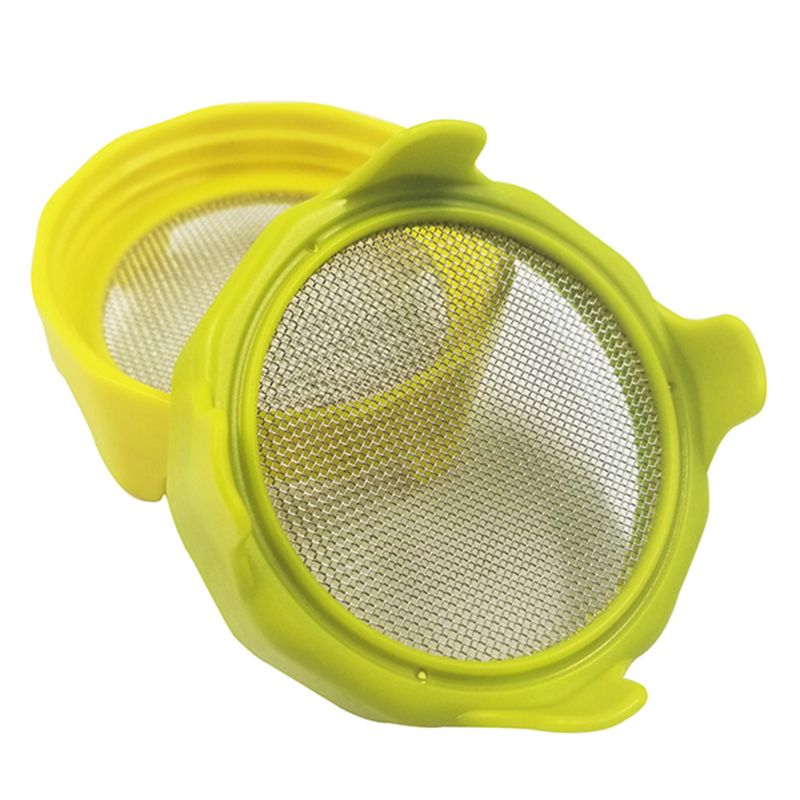Plastic Sprouting Lid with Stainless Steel Screen Mesh Cover Cap for 86mm Wide Mouth Mason Sprout Jars Germination Strainer Spro