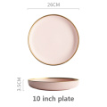 Pink 10-inch plate