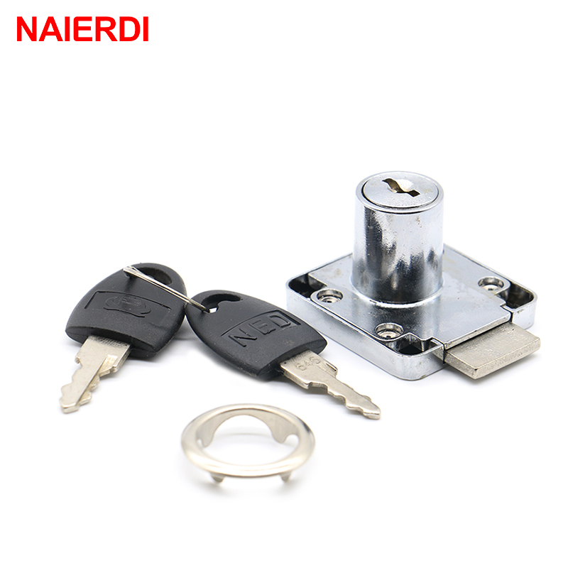 NAIERDI-138 Universal Drawer Cam Lock Zinc Alloy Cabinet Office Cupboard Desk Locks With Iron/Plastic Key For Furniture Hardware