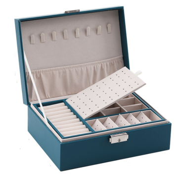 PU Leather Jewelry Storage Box Portable European-Style Multi-Function Packaging Box With Drawer Winter Gift