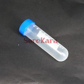 LOT of 50 Scale line 50ml Laboratory Plastic Centrifuge tube Round bottom Vial Snap Cap For Sample Specimen