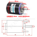 12V hollow shaft DC motor 24V speed motor 30W micro high speed positive reversal
