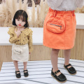 2020 Spring New Girls Skirt for Children Fashion Zippered Pocket 2 Color Baby Skirts