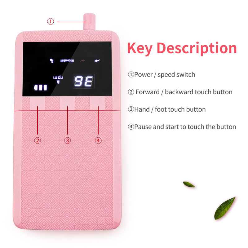 Portable Cordless Brushless Ceramic Nail Drill Manicure Machine Nail File Electric Rechargeable Nail Art Drill Equipment Tool