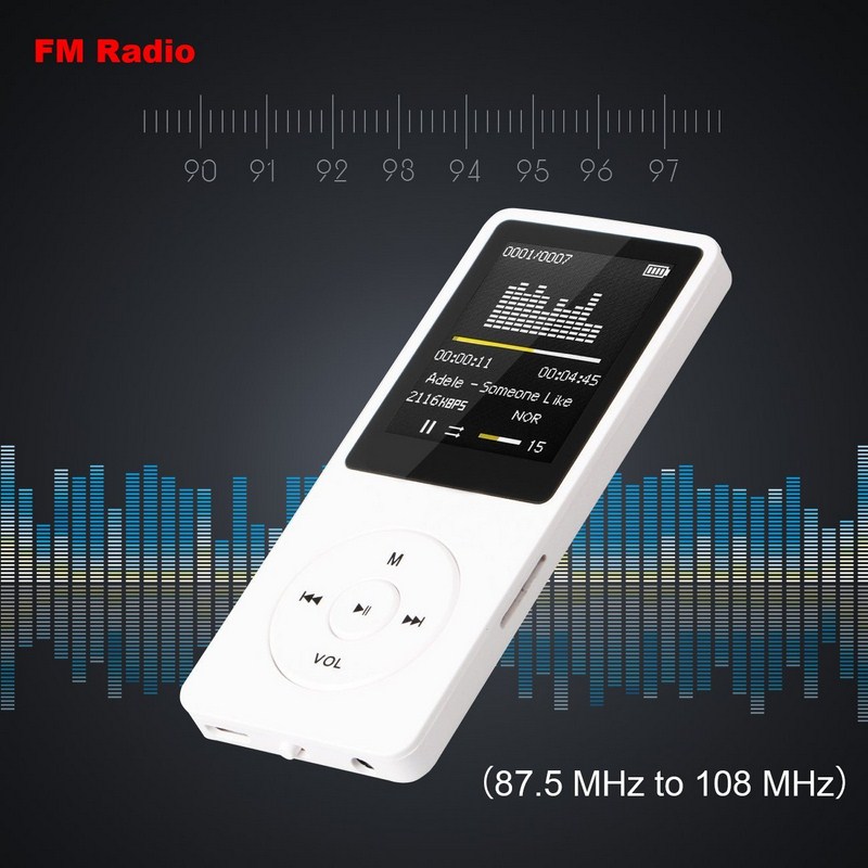 New Version Ultrathin MP3 music player radio FM movie music HIFI player 8G 16G memory MP4 player digital led LCD screen player